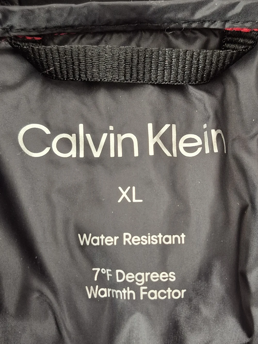 Calvin Klein Men's Hooded Red Super Shine Puffer Jacket - Size XL